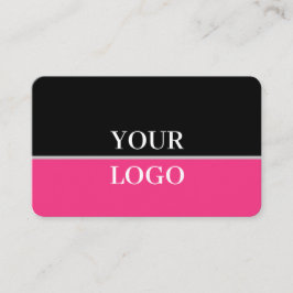 Modernes elegantes Schwarzes Rosa Visitenkarte