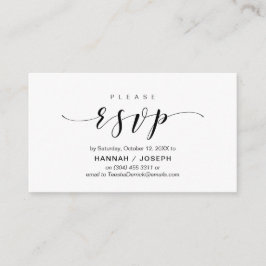 Modernes Elegantes, Schwarzes Script, UAWG respons Begleitkarte