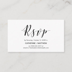 Modernes Elegantes, Schwarzes Script, UAWG Respons Begleitkarte