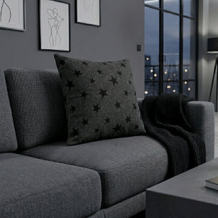 Modernes elegantes Schwarzes Sternmuster Kissen