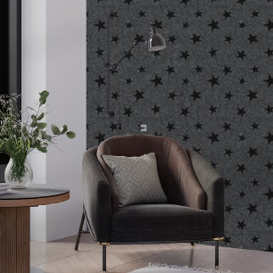 Modernes elegantes Schwarzes Sternmuster Tapete
