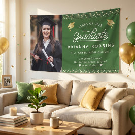 Modernes, elegantes Script Gold Abschluss Foto Gre Banner