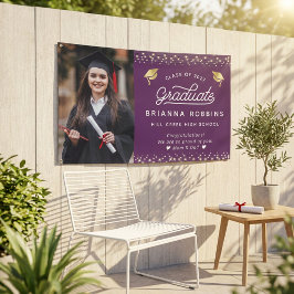 Modernes, elegantes Script Gold Abschluss Foto Lil Banner