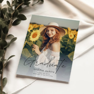 Modernes, elegantes Script Overlay 2 Foto Abschlus Ankündigung