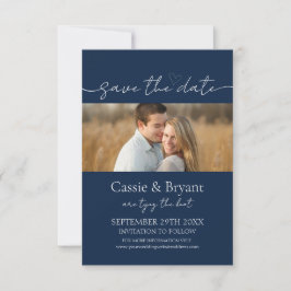 Modernes, elegantes Script Save the Date Monogram