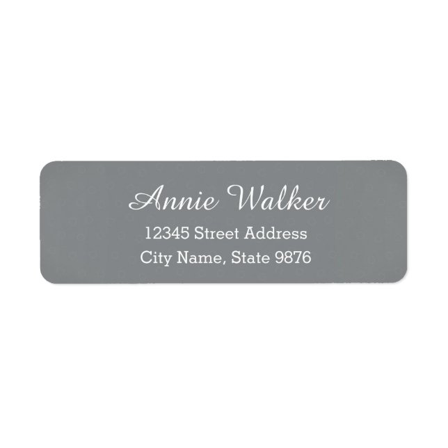 Modernes - elegantes Silber - Rücksendeadresse (Vorne)