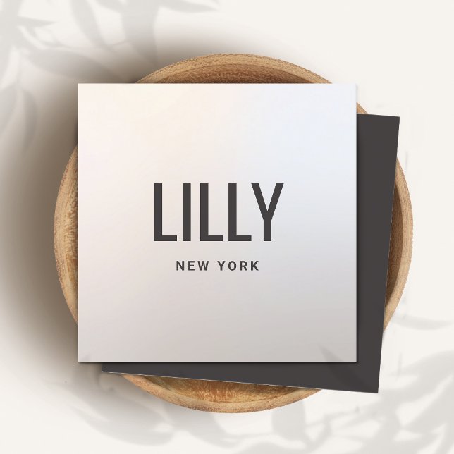 Modernes Elegantes Silver Gray Quadratische Visitenkarte (Von Creator hochgeladen)