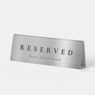 Modernes, elegantes Silver Metal einfach sauber re Tischaufsteller