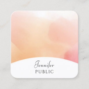 Modernes, elegantes Skript Trendy Template Quadratische Visitenkarte