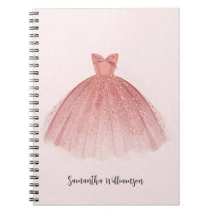 Modernes, elegantes Skriptkleid Notizblock