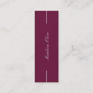 Modernes elegantes Solicitor Beruflich Burgundy Mini Visitenkarte