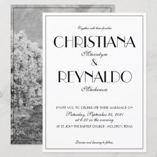 Modernes elegantes, stilvolles Roaring 20er Jahre  Einladung