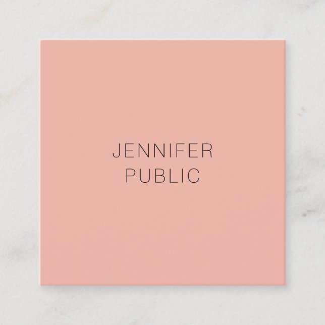 Modernes, elegantes Template Minimalistisch Quadratische Visitenkarte (Vorderseite)