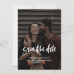 Modernes, elegantes Terracotta-Foto Save The Date