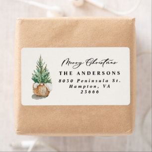 modernes, elegantes und einfaches Winterlabel