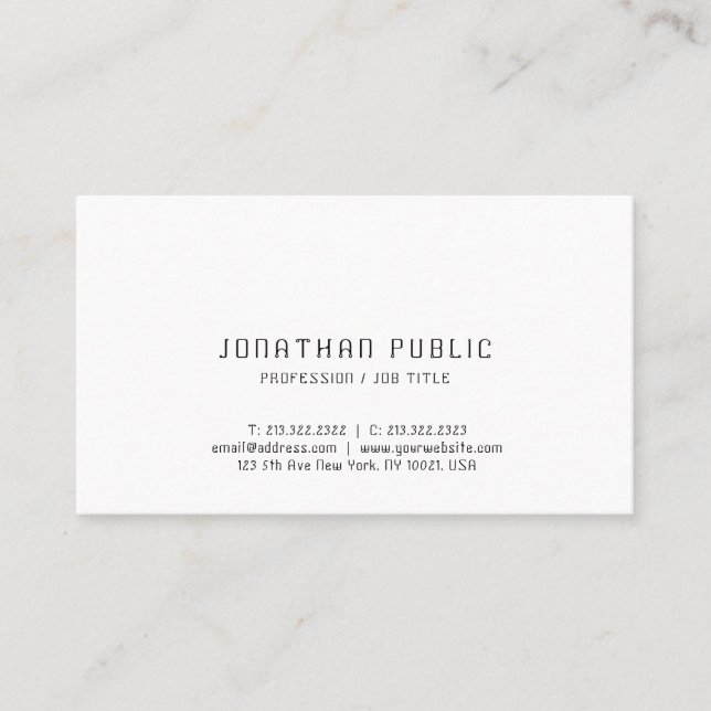 Modernes, elegantes und elegantes Template Berufli Visitenkarte (Vorderseite)
