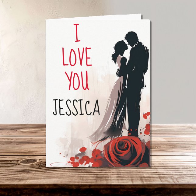 Modernes, elegantes Valentine I Liebe You Couple Karte (Von Creator hochgeladen)