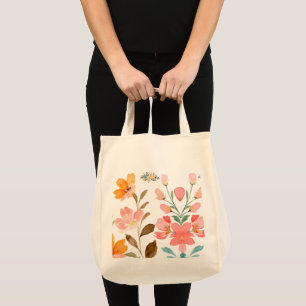 Modernes Elegantes Wasserfarben Rosa Tragetasche