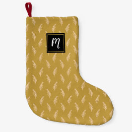 Modernes elegantes Weihnachtsmuster Monogramm Kleiner Weihnachtsstrumpf