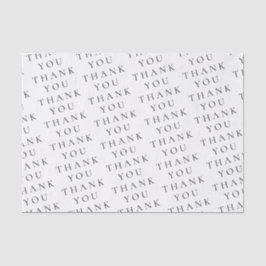 Modernes, elegantes Weiß Schwarz Danke Custom Seidenpapier