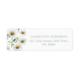 Modernes elegantes White Daisy Floral Trendy Busin