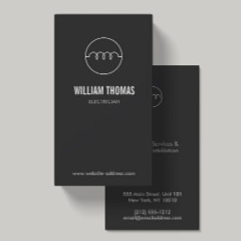 MODERNES ELEKTRIZISCHES LOGO AUF DK GRAY VISITENKARTE