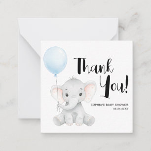 Modernes Elephant Baby Dusche Budget Vielen Dank Mitteilungskarte