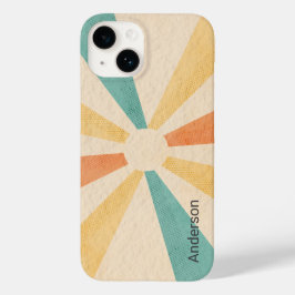 Modernes Eligant Retro Line Monogramm Case-Mate iPhone 14 Hülle