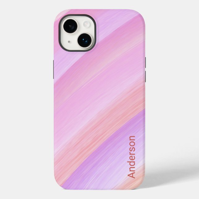 Modernes Eligant Retro Line Monogramm Case-Mate iPhone 14 Plus Hülle (Rückseite)