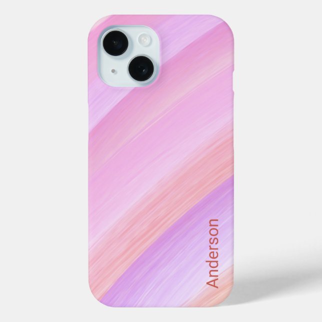 Modernes Eligant Retro Line Monogramm Case-Mate iPhone Hülle (Rückseite)