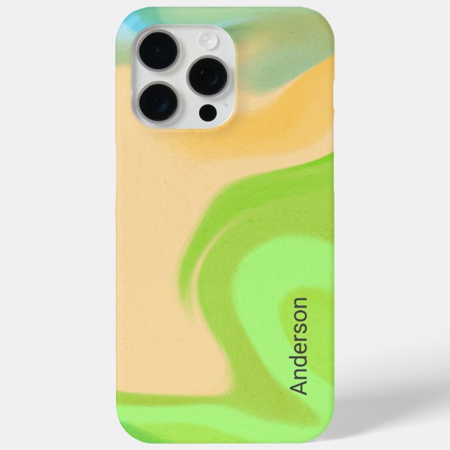 Modernes Eligant Retro Line Monogramm Case-Mate iPhone Hülle (Rückseite)