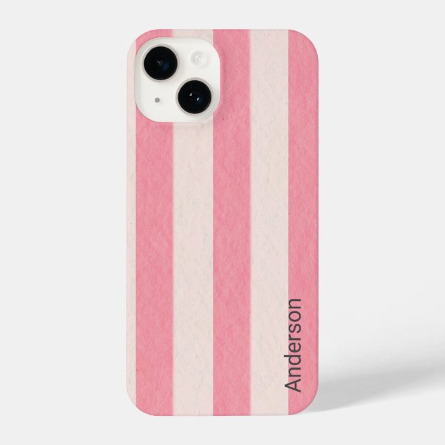 Modernes Eligant Retro Line Monogramm iPhone 14 Hülle (Rückseite)