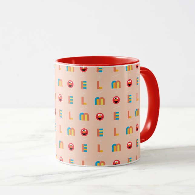 Modernes Elmo-Muster Tasse (VorderseiteRechts)