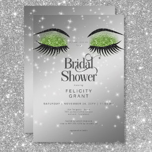 Modernes Emerald Green Glam Eyes Brautparty Einladung