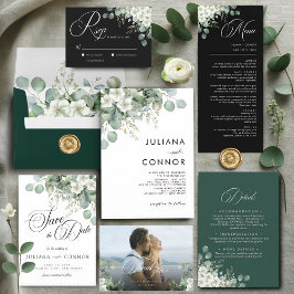 Modernes Emerald Greenerity Hochzeitsprogramm Programm