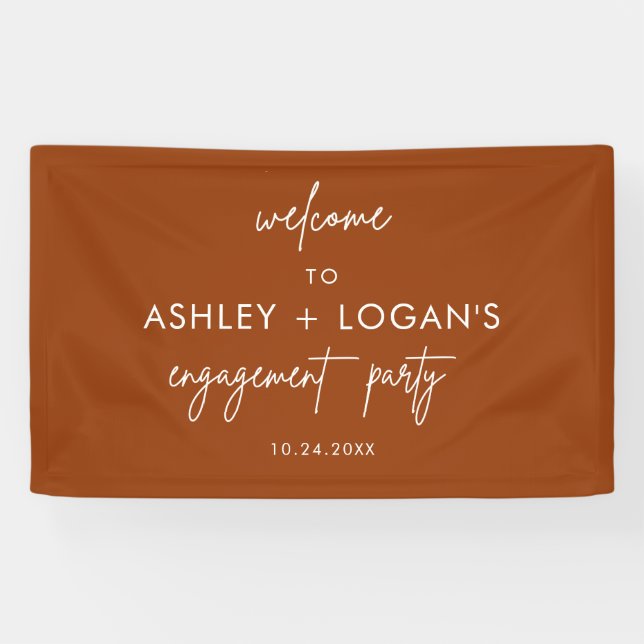 Modernes Engagement für Terracotta Banner (Horizontal)