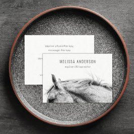 Modernes Equine Chiropraktor Physiotherapeut Foto Visitenkarte
