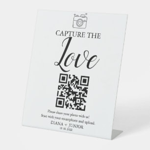 Modernes Erfassen der Liebe, die QR-Codezeichen ho Sockelschild