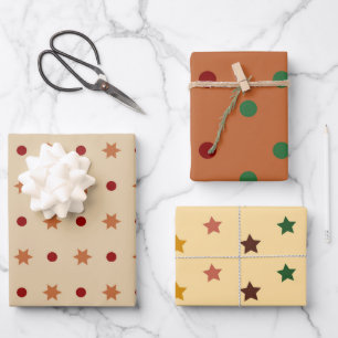 Modernes Erntedank  Colors Set 3 Geschenkpapier Set