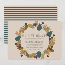 Modernes Erntedank Dinner Grateath Einladung