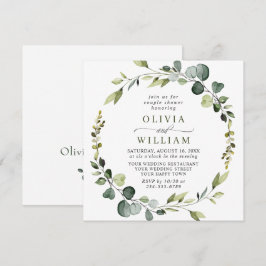 Modernes Eukalyptus-KRAFTKOPF-SHOWER Einladung