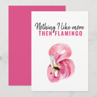 Modernes Exotic Pink Watercolor Flamingo Geschenk