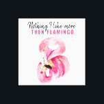 Modernes Exotic Pink Watercolor Flamingo Geschenk Leinwanddruck<br><div class="desc">Modernes Exotic Pink Watercolor Flamingo Geschenk</div>