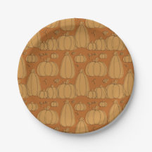 Modernes Fall Pumpkin Muster in Orange