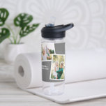 Modernes Familiengeschenk mit mehreren Fotos Trinkflasche<br><div class="desc">Modernes,  stilvolles und zeitgenössisches Mehrfamilienhaus mit Foto. Die graue Farbe kann geändert werden.</div>