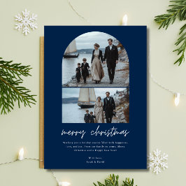Modernes Family Beach Nautic Weihnachten Foto Blue