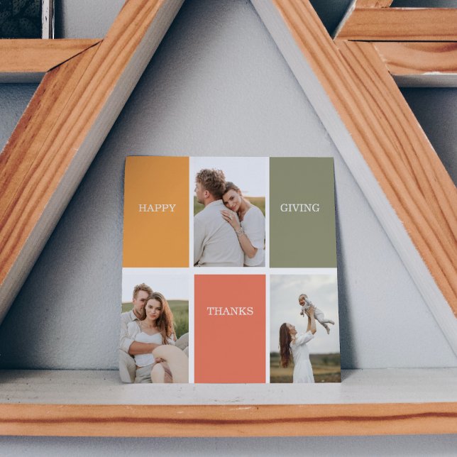 Modernes Family Collage Foto | Glückliches Ernteda Magnetkarte (Von Creator hochgeladen)