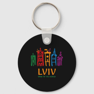 Modernes Farb-Logo von Lviv Schlüsselanhänger