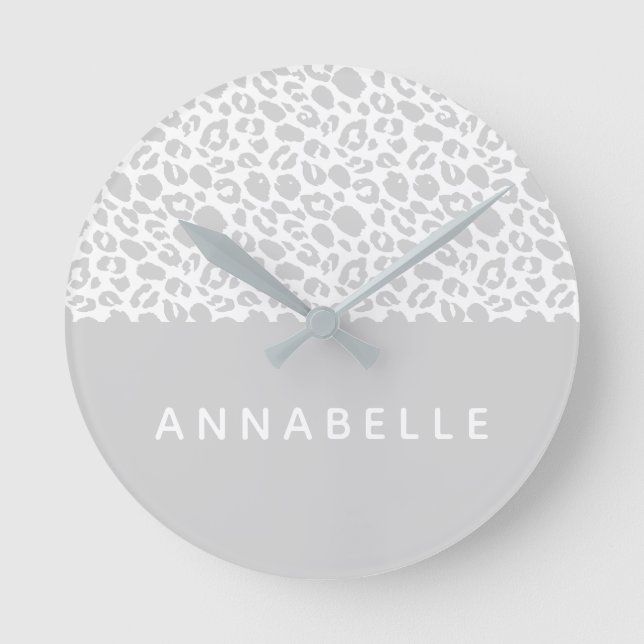 Modernes, farbenfroh gestaltetes Tierdesign Runde Wanduhr (Vorderseite)