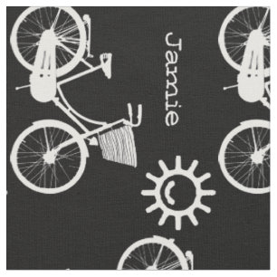 Modernes, farbenfroh-sonniges Fahrrad Personalisie Stoff